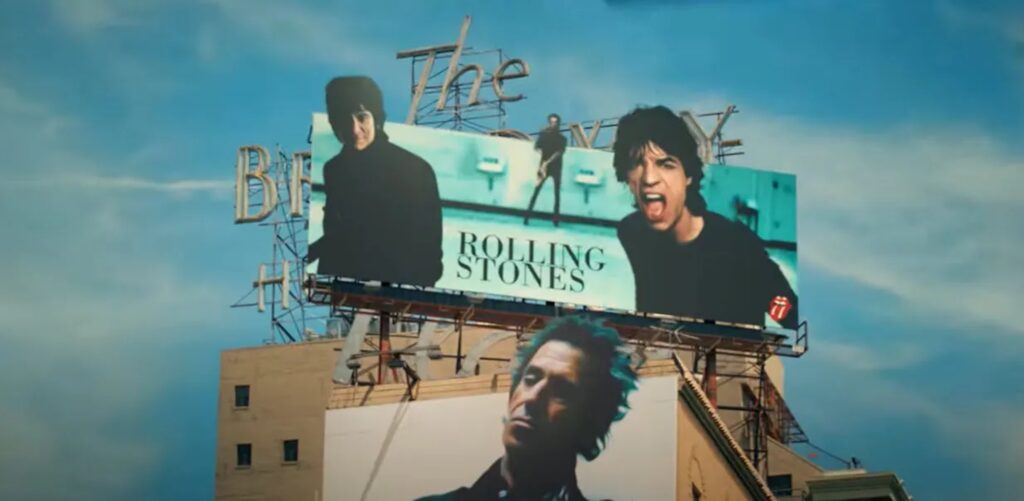 Faux out-of-home advertising campaign for the latest single, 'Angry' by the Rolling Stones. Courtesy of OOH Today.